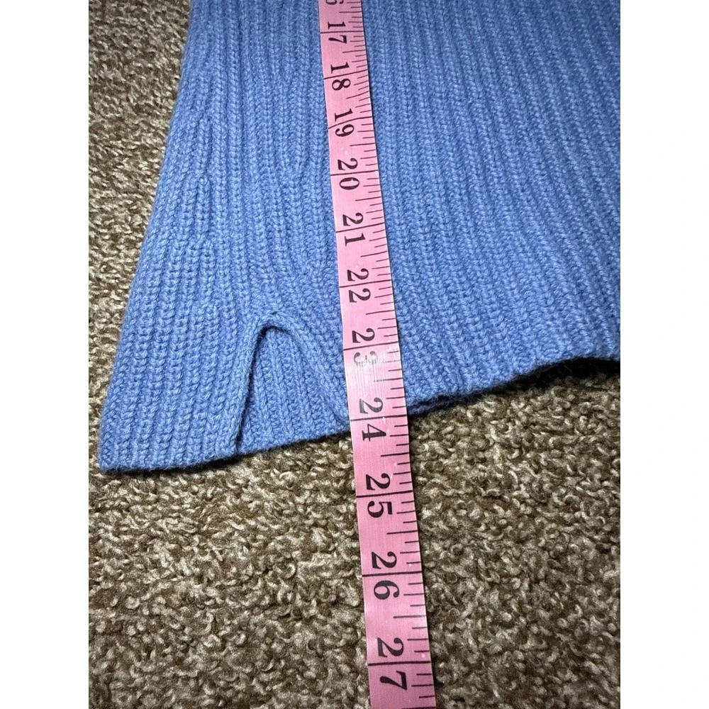 Talbots Cotton Mock Neck‎ Ribbed Knit Sweater Womens Medium Classic Heavy Thick_7